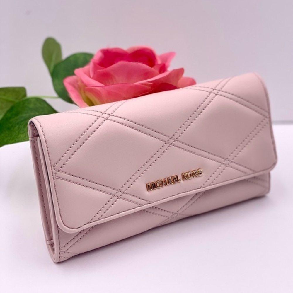 Michael Kors Large Trifold Wallet Pink